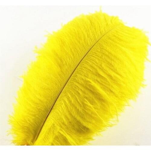 Wholasale Yellow Ostrich Feathers for Crafts 15-70cm Wedding Decoration Party Ostrich Feather Carnival Dancer Plume Plumas