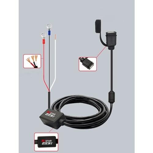 12/24V Portable Motorbike Handlebar Charger USB Socket Power Adapter for Cellphone GPS Handlebar Charger F19A