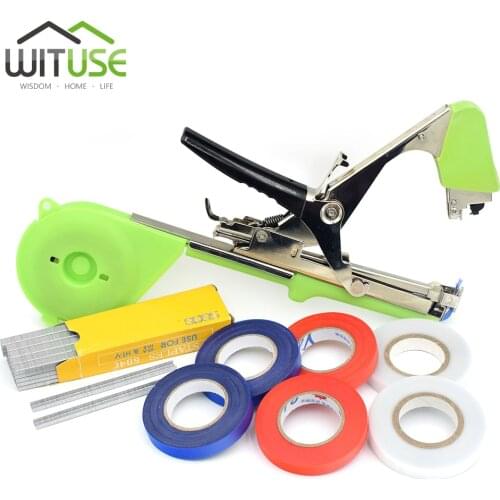 Plant Branch Hand Tying Binding Machine Flower Vegetable Garden Tools Fruit Vine Fixing Tapetool Tapener +Tapes+Staples Garden