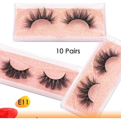 10 pairs Eyelashes Makeup 3D Mink Lashes Dramatic Long Mink Eyelashes Natural Lashes Wispy Eyelashes maquillaje fake lashes E11