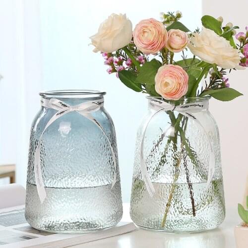 Luxury Glass Vases Simple Desktop Ornaments Art Transparent Vases Flower Arrangements Decorazioni Casa Home Decor DI50HP