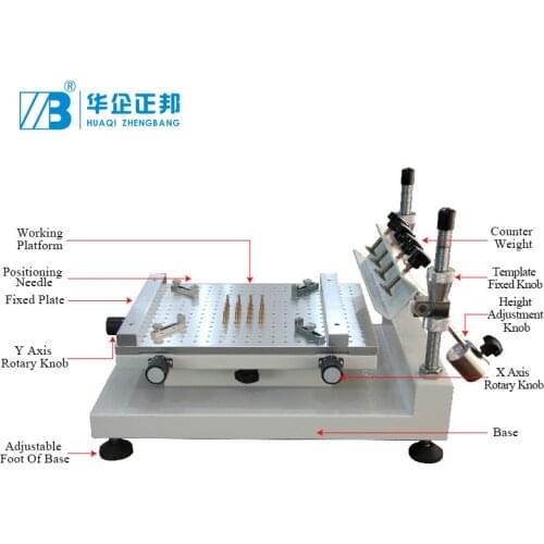Smt Manual Stencil Printing Machine / Stencil Printer ZB3040H