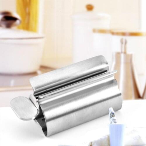 Household Stainless Steel Toothpaste Squeezer Toothbrush Holder Roller Labor Saving Toothpaste Tube Squeezer BathroomAccessories