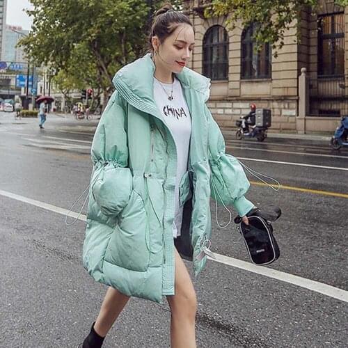 Fashion Cotton Padded Clothes Women 2021 Winter New Korean Loose Overcoat Outwear Thickened Bread Coat Female Tide