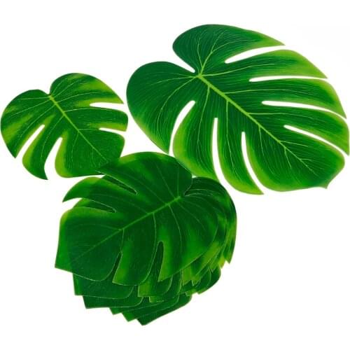12Pcs Artificial Tropical Palm Leaves for Hawaiian Luau Theme Party Decorations DIY Wedding Home Garden Decoration