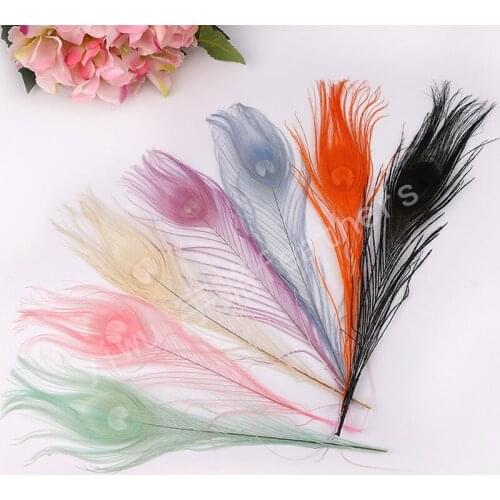 20pcs Natural Big Eye Peacock feathers 25-30cm/10-12 inch for DIY Clothes Decoration Wedding Party Peacock Tail Feathers