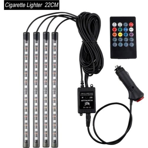 4X Car Interior Decoration Light Strip LED RGB Atmosphere Lights Neon With USB APP Music Control Car Foot Lamp Ambient Llight