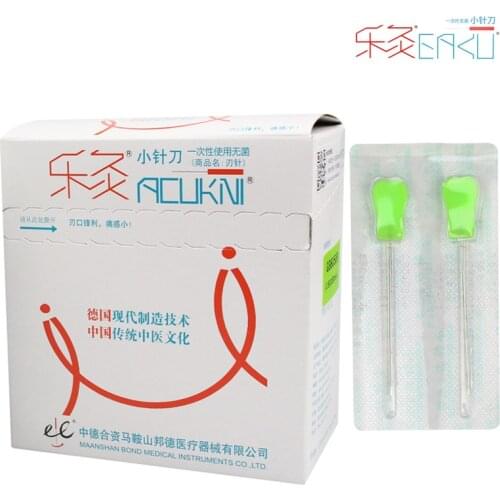50 Pcs Disposable Sterile Acupuncture Needle Plastic Handle Acupotomy needle EACU Small needle knife