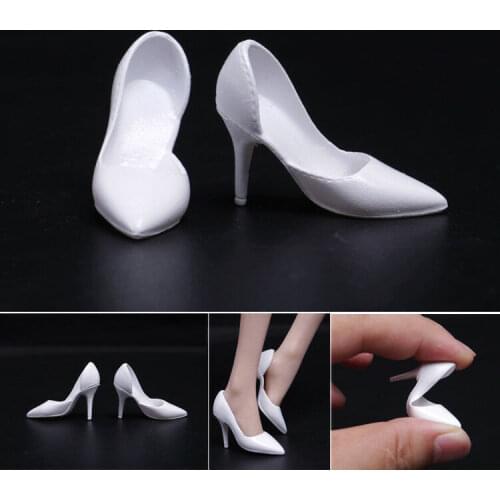 1/6 Scale Suit White High heeled Shoe For 12" Phicen Verycool Female Body