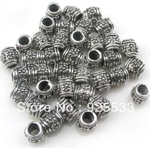 Free shipping 50pcs/lot antique metal big hole beads screw non-slip buckle fit European DIY bracelet jewelry