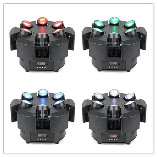 Free Shipping Laser Beam 6 heads 6X10W RGBW Led Color Smart Beam Moving Head Laser Strobe Effect Smooth Dimmer DJ Laser Beam