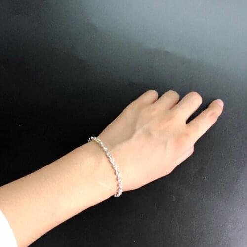 Fashion new simple crystal bracelet statement for women Rhinestone single row bracelet Jewelry