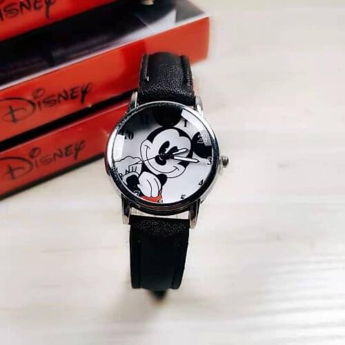 Disney Mickey Minnie Cartoon Childrens Watch Anime figure Luminous Pointer Digital Quartz Watch kids watch Birthday Gifts