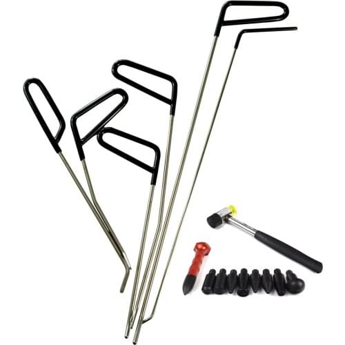 PDR Tools Dent Repair Rods Hook Tools Paintless Dent Repair Car Dent Removal Dent Repair Tool Kit Hail Hammer