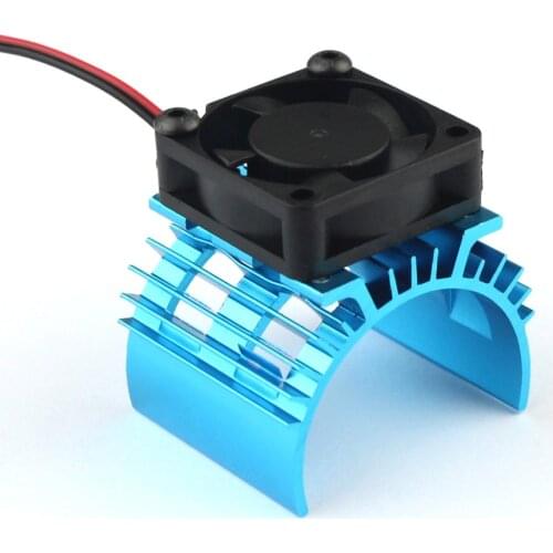 JMT 540 550 3650 Motor Heat Sink Heatsink With Fan Cooling Head Vent Top JST For 1/10 1/8 RC Car HSP Wltoys Toy Motors F20656