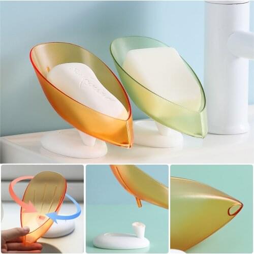 Creative Suction Cup Drain Rack Soap Tray Double Bathroom Organizers Storage Soap Box Soap Dish Bathroom Accessories