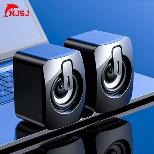 Njsj 2.0 USB Computer Speaker Stereo Surround Music Intelligent Speaker Is Suitable For PC Home Laptop TV Speaker
