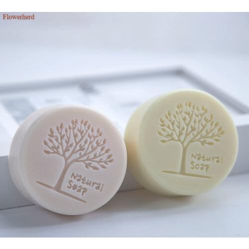 Single Hole Natural Tree Handmade Silicone Mold DIY Round Soap Mold Soap Making Supplies Cake Decorating Tools Chocolate Mold