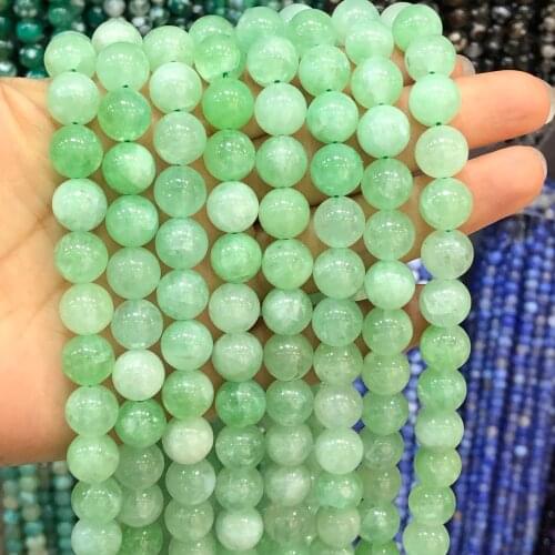 Natural Stone Chrysoprase Australia Jades Round Loose Spacer Beads For Jewelry Making DIY Bracelet Accessories 6/8/10mm 15Inch
