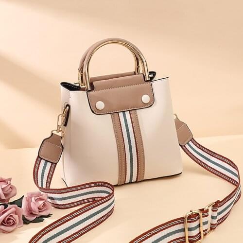 2020 New Womens Bags PU Leather Ms. Handbag Shoulder Bags Handbags Hit Color Shoulder Bags Three Tier Crossbody Bags