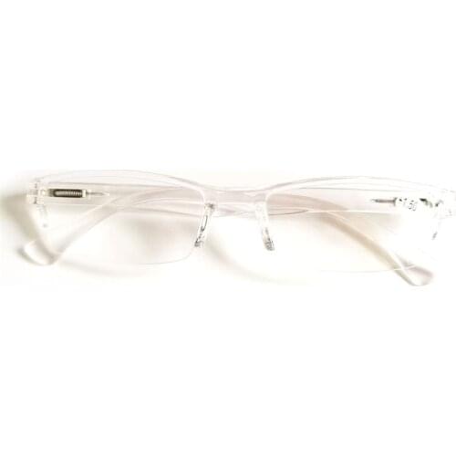 Men Women Transparent Frameless Resin Reading Glasses Diopter Presbyopia Spectacles Gafas de lectura 1.0 2.0 2.5 3.0 3.5 4.0 016