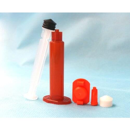 Pack of 50 x 5CC Amber UV block Fluid Manual Syringe Dispenser for epoxy resin