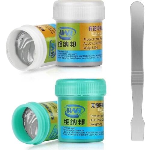 35g Soldering Paste 183℃/138℃ Melting Point Liquid Stencil Welding Tin Paste Solder Flux Repair Phone CPU/Motherboard Tools