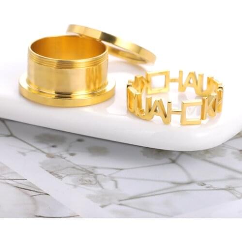 Personalized Carved Stainless Steel Punk Custom 3D Name Band Finger Ring Wedding Couple Rings Jewelry Women Men Gift Anillos BFF