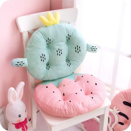 45cm Pink Chair Cushion Kawaii Girl Home Decor Cartoon Fruit Pillow Plush Seat Cushion Students children girls Chair Cushion