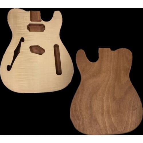 DIY Electric Guitar Body Mahogany Flame Maple Veneer Unfinished Electric Guitar