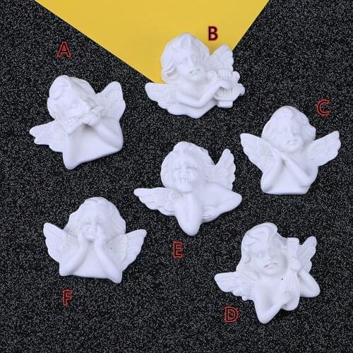 Resin Lovely Angel Flatback Cabochon Scrapbook 20pcs Kawaii White Angel DIY Embellishments Accessories