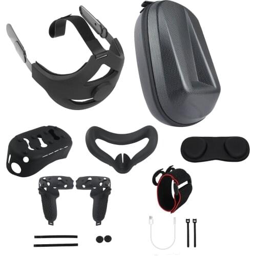 Faixa de cabeça ajustável, adequada para conjunto de acessórios de óculos oculus quest 2, anticolisão e antiderrapante