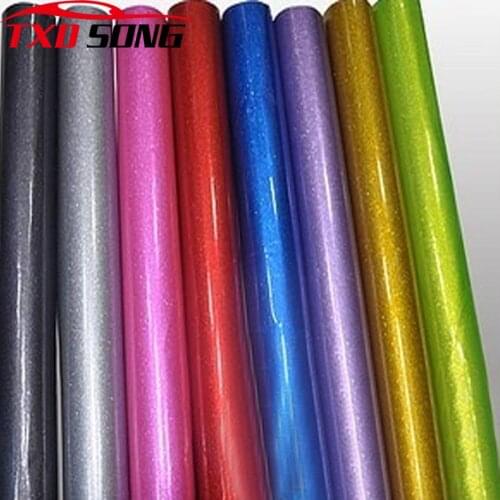 Premium High glossy green silver Red gold grey Diamond pearl glitter wrapping vinyl film Glossy diamond glitter car sticker