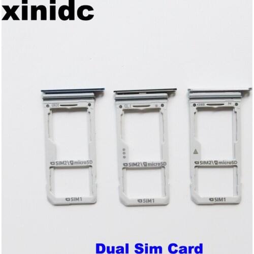 Xinidc 20pcs Single & Dual Sim card Holder For Samsung Galaxy Note 8 N950 N950FD SIM Card Tray Holder Replacement Parts