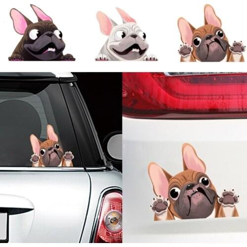 Funny Bulldog Sticker Car 3D Decals English Bulldog Head Stickers Dog Decal for Walls Cars Toilet and More British Bulldog Gift