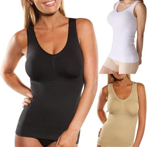 Wireless Cami Tank Top Women Slim Body Shaper Lifting Bra Vest with Chest Pad -OPK