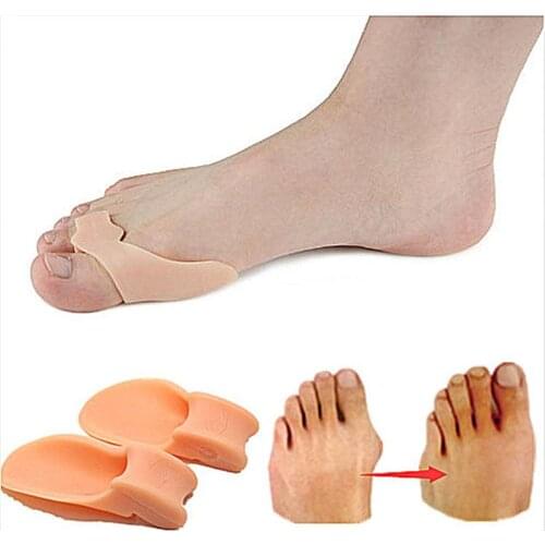 1Pair Fashion Silicone Toe Separator Correction Valgus Hallux Convenient Foot Bunion Thumb Care PadUseful Foot Care Tools