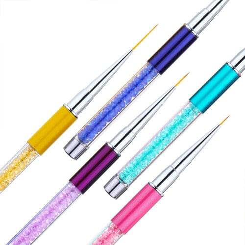 1PC Nail Art Brush Gradient Nail Polish UV Gel Painting Pen French Lines Stripes Grid Drawing Liner Manicure DIY Varnishes Tools