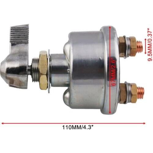 1PC Battery Disconnect Switch 12V Master Battery Power Cut Isolator Killer for Car Vehicle RV and Boat 2 Post For Auto Parts