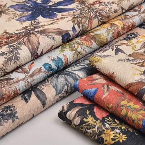 100cm*145cm/piece,Retro Flower Printed Sail Cloth,Pillow,Cushion,Bag,Clothing,Decoration,Curtain Fabric,DIY Handmade Materials