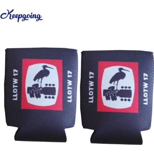 200pcs/lot Promotions Customer Logo Neoprene Stubby Holder Beer Can Picnic Cooler Thermal Bags Can Holder Drink Sleeve For Wine