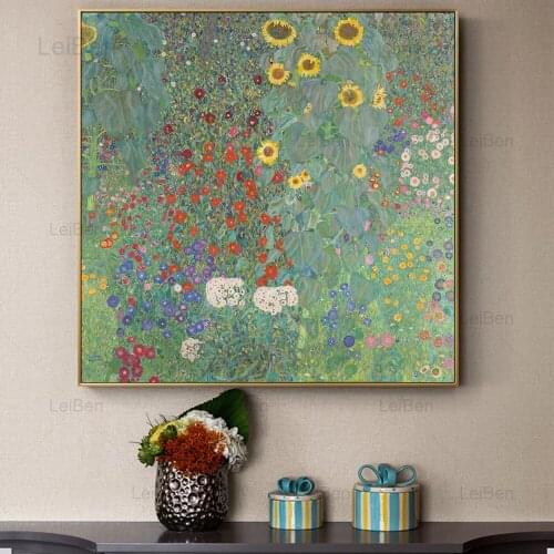 Abstract Floral Abstract Art Poster Gustav Klimt Famous Paintings and Prints Modern Nordic Print Pictures Home Decor Living Room