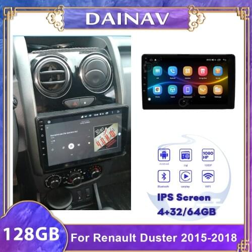 Android 10.0 Car Radio DVD Player GPS Navigation Head Unit For Renault Duster 2015 2016 2017 2018 2 Din Car Stereo Receiver
