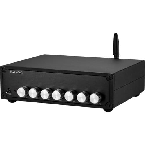 5.1 channel Bluetooth amplifier, home theater TV audio HIFI digital audio power amplifier. Subwoofer 100W*1, front channel 50W*2