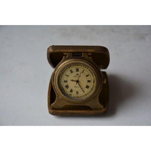 Rare Old Qing Dynasty royal BRASS GLASS clock \ mechanical Pocket watch, can work, with mark, Magpie & Plum, Free shipping