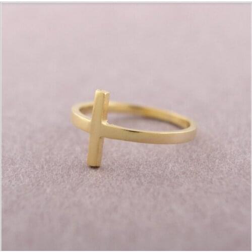 Color Fashion Cross Ring Finger Rings