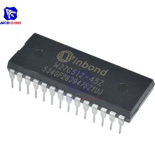Diymore 10 PCS/Lot IC Chips W27C512 W27C512-45Z 28DIP IC EEPROM 512KBIT Original Integrated Circuits