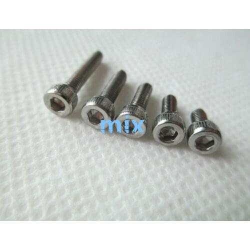 Fixmee 100PC Metric Thread M3*6 8 10 12 16 Stainless Steel Hex Bolt Kit 304 Cap Nut Washer Set Screw