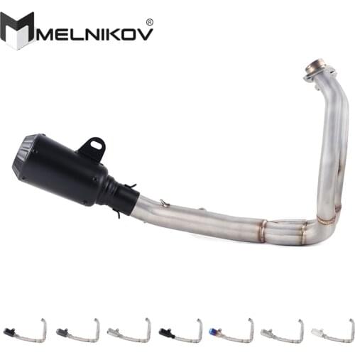 Motorcycle Exhaust Muffler Middle Link Pipe Full System Slip On For kawasaki ER6N ER6F NINJA650R Ninja650 Z650 2012-2016 Exhaust