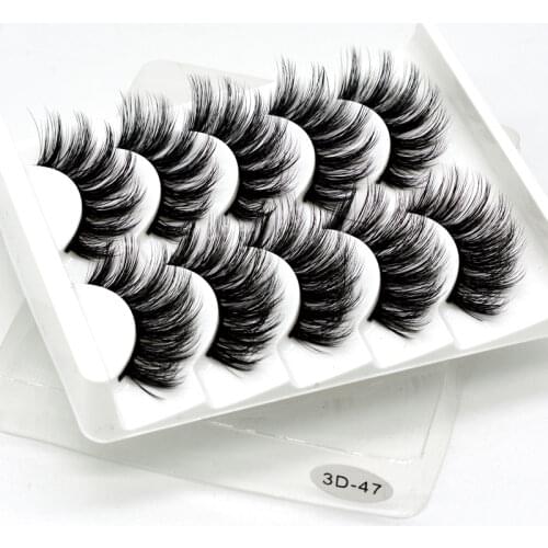 ISEEN 5/8 Pairs False Eyelashes Faux Mink Lashes Natural Long Delicate Dramatic Soft Wispy Volume Eyelash Extension Makeup Kit